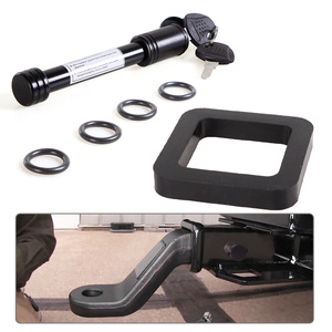 Car Trailer Hitch Lock 5/8 Inch With Rubber Buffer <b>Pad</b> 2 Inch Hook Cover For Tow <b>Bar</b> Protection - Product Image 1