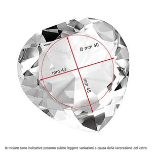 Corazón en cristal blanco, diámetro 60 mm, accesorio decorativo para oficina - Product Image 3