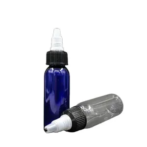 Hot Selling 50ml 100ml 250ml Squeeze PET Plastic Dropper Bottle with Twist Cap for Ink Hair Oil