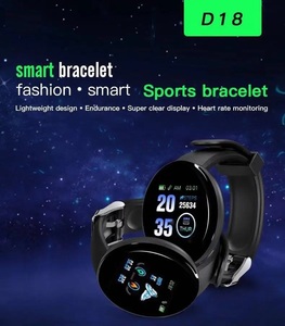 Reloj Inteligente D18 Unisex, Monitor de Presión Arterial, Reloj Inteligente Deportivo, Monitor de Actividad Física, Podómetro, Relojes Inteligentes Resistentes al Agua, Pulsera Inteligente D18 - Product Image 3