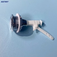 Botón redondo único para inodoro de plástico ABS cromado, botón de descarga de inodoro de 38mm y