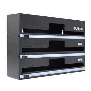 Distributeur de papier aluminium acrylique noir et de cire pour mur de <span class=keywords><strong>cuisine</strong></span>, distributeur de papier aluminium 3 en 1 - Product Image 6