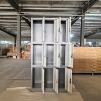Armoire métallique personnalisée à 9 portes, armoire de rangement en acier robuste, organisateur de casier pour employés, gymnase, école, dortoir