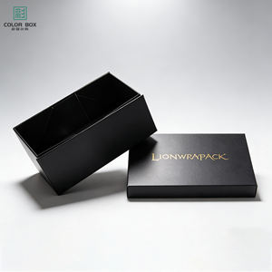 कस्टम डीलक्स काले चुंबकीय क्लैमशेल सील कठोर बक्से तह जूते उपहार बॉक्स के लिए कार्डबोर्ड - Product Image 1
