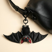 Porte-clés bébé chauve-souris noir mignon en alliage, motif animal, étanche, multifonction, accessoire d'Halloween