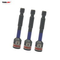 Jeu de douilles magnétiques 6/8/10 mm avec adaptateur à impact et anneaux de couleur pour perceuse électrique par TOOLJOY