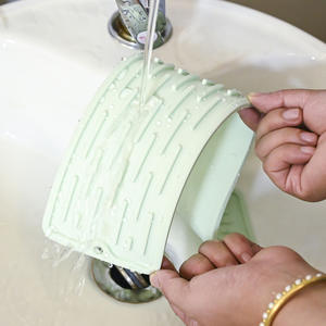 Hot Sale Rectangle Non-slip Insulation <b>Kitchen</b> Silicone Drain <b>Mat</b> Silicone Dish <b>Drying</b> Drain Pad for Countertop - Product Image 2