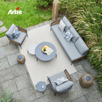 Mobilier d'extérieur moderne, Table basse en aluminium, meubles de Patio, Table de loisirs pour le jardin
