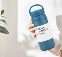 Bouteille thermos en acier inoxydable de style japonais personnalisée à gravure laser 350ml Mini bouteille à café Flacon à double paroi pour étudiant