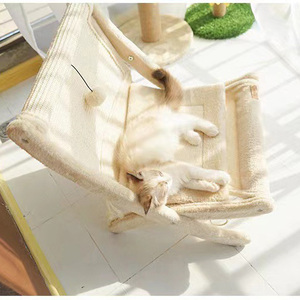 Cama para Perros y <span class=keywords><strong>Gatos</strong></span> de Madera Natural de Alta Calidad, Forma de Silla, Material Ecológico Resistente, Muebles para Mascotas, Fácil Instalación, Producto para Mascotas - Product Image 2