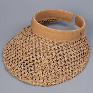 Summer New Arrival Women Outdoor Paper Straw Visor <b>Hat</b> Fashion Trendy Hollow Out Sunshade Breathable Empty Top Visor Sun <b>Hat</b> - Product Image 6