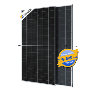 Panel Solar Monocristalino Sunkit de Media Celda, Tipo N, Bifacial, Doble Vidrio, 182 mm, 775W-800W 66HD |   Módulo Fotovoltaico al por Mayor de Fábrica con Certificación CE - Product Image 1