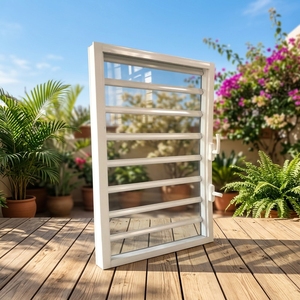 Finestra a Persiana Fissa Ventilata Lukliving con Telaio in Lega di Alluminio e Vetro, Funzione Invisibile, Griglie Moderne a Persiana - Product Image 4