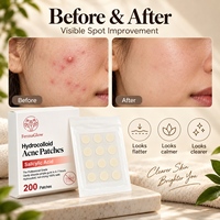 Patchs hydrocolloïdes fermentés à l'acide salicylique pour l'acné, absorbants l'excès de sébum, soin invisible des imperfections et des boutons, autocollants de traitement cutané pour le visage