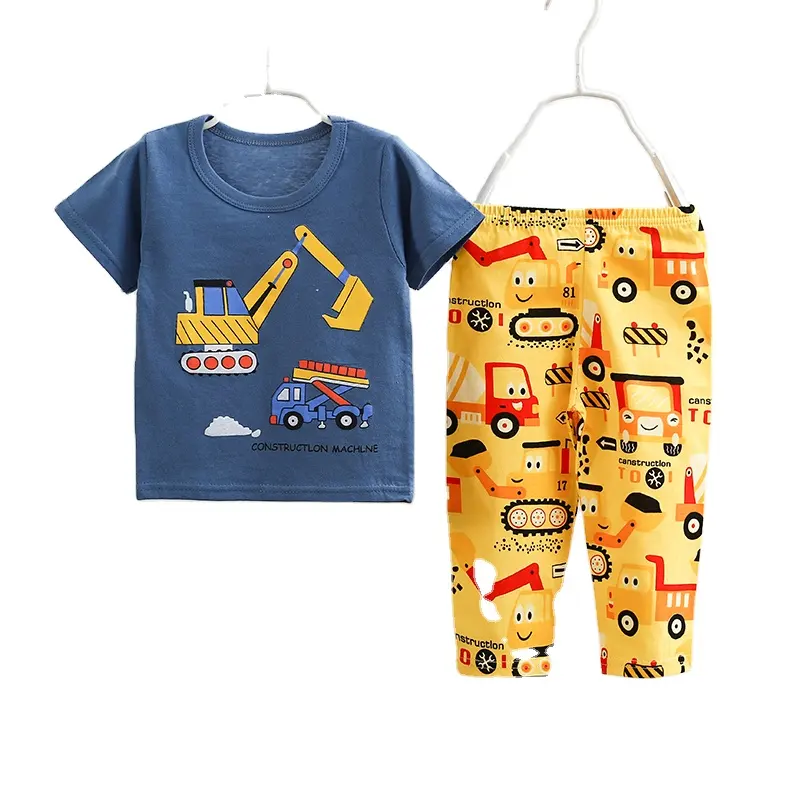 Boys Baby Pajamas Sets Cotton Kids Clothings suit with Two Pieces Children's sets for boys and girls with Cheap price