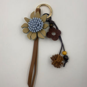 Breloque en cuir fait main en forme de tournesol, style Miu, <span class=keywords><strong>marguerite</strong></span>, sac à dos pour couple, cordon DIY, pendentif pour sac - Product Image 6