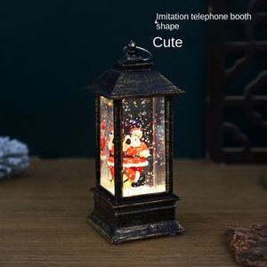 Classic Plastic <b>Small</b> Oil Lamp Telephone Booth Christmas Decorations LED Luminous Interior Desktop - Product Image 3