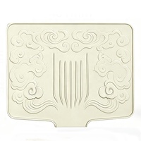 Tapis égouttoir en silicone pour évier et comptoir de cuisine, 15,79 x 12,91 pouces