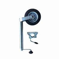 Roue de remorque latérale de 100 kg de capacité, en acier galvanisé, tube de 35 mm, roue de support de 520-750 mm pour remorque de camion, 6 pouces