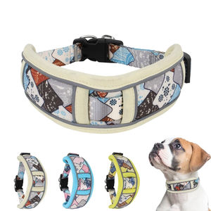 <span class=keywords><strong>Collar</strong></span> de perro ancho, <span class=keywords><strong>Collar</strong></span> de nailon reflectante para mascotas, <span class=keywords><strong>Collar</strong></span> de perro estampado transpirable de malla cómoda con anillo en <span class=keywords><strong>D</strong></span> para perros medianos a grandes - Product Image 2