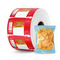 Sac d'emballage personnalisé en plastique laminé avec fermeture à languette pour aliments, pop-corn, chips de pommes de terre