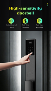 Glomarket Tuya App Remote WiFi Smart Security Camera <b>Lock</b> 3D Face & Fingerprint Recognition Video Intercom for Wood Doors - Product Image 4