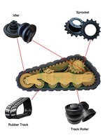 Undercarriage Rubber Track TAKEUCHI TL6R TL8R2 TL10 TL12 TL230 Compact Track Loaders Bottom Roller Roller Sub Assy 06813-00027