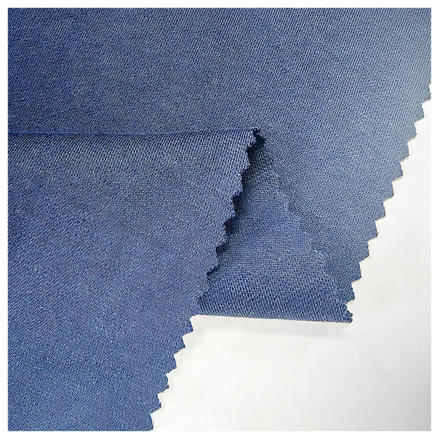 Factory wholesale 230gsm plain dyed knitted 55% cotton 45% polyester ponte roma fabric for dress