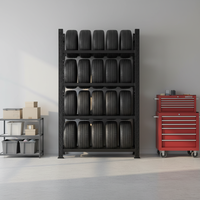 Étagère de stockage de pneus industriels, unité de rayonnage en acier durable, installation facile pour l'organisation des entrepôts et des ateliers