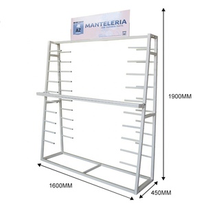 Tùy Chỉnh Đôi Mặt Treo Dệt Ống Vải Cuộn Sàn Đứng Rug Hiển Thị Giá Kim Loại Vải Hiển Thị Giá - Product Image 6