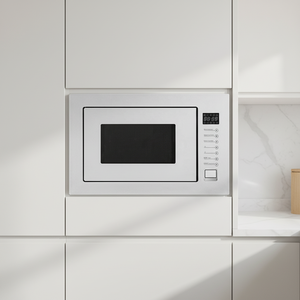 Nuevo <span class=keywords><strong>Microondas</strong></span> Integrado de 25L, Color Blanco, <span class=keywords><strong>con</strong></span> Panel Táctil de Vidrio, Fuente de Alimentación Eléctrica, para Uso Doméstico, <span class=keywords><strong>con</strong></span> Función de Asado - Product Image 1