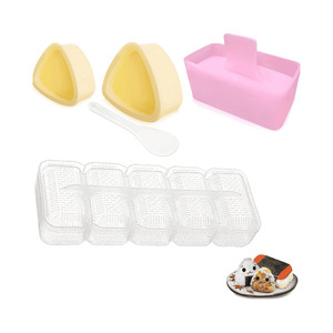 Molde para Bolas de Arroz Triangulares para Bebés <span class=keywords><strong>y</strong></span> Niños, Plástico de Grado Alimenticio Beige, Ecológico, Fácil de Usar, Suministros para Arte de Sushi DIY - Product Image 2