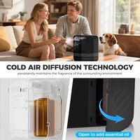 Diffuseur d'huiles essentielles pur 500 ml Grande capacité Machine d'aromathérapie, Diffuseurs de parfum pour la maison Bureau Diffuseur d'huiles essentielles sans eau