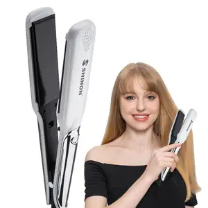 Suttik SH-8762 alisador de cabelo com display de temperatura alisador de cabelo preto branco que não danifica o cabelo