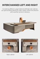 Bureau de direction - Bureau de direction de luxe et haut de gamme - Grande table de conférence - Bureau et chaise de bureau simples et modernes