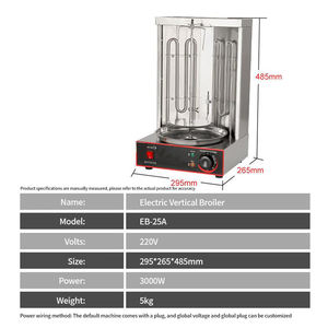 XEOLEO Elektrische 2-Brenner Döner Kebab Maschine Kommerzieller Schawarma Grill Mini Schawarma Kebab Maschinen - Product Image 5