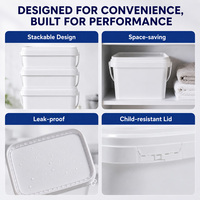 Conteneur carré en plastique anti-fuite pour capsules de lessive avec logo personnalisé, seau pour poudre à lessiver