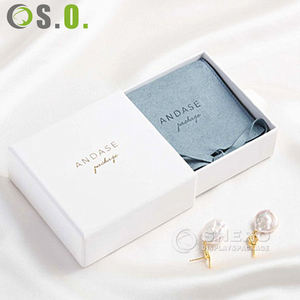 Caja de Joyería Deslizante de Cartón Rígido Rosa Personalizada, Caja de Embalaje para Anillos y Pendientes con Logotipo - Product Image 1