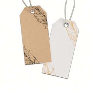 Etiquetas de papel colgantes personalizadas, etiquetas de precio para ropa, etiquetas colgantes - Product Image 1