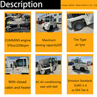 Tracteur de remorquage diesel CTD50 50T : Moteur Cummins, Okamura Auto, capacité de traction de 45T, cabine climatisée.