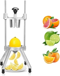 Coupe-citron 8 sections avec trancheuse en acier inoxydable en forme de <span class=keywords><strong>V</strong></span> trancheuse à fruits et citron vert hachoir à légumes Dicer pour barre trancheuse manuelle - Product Image 1