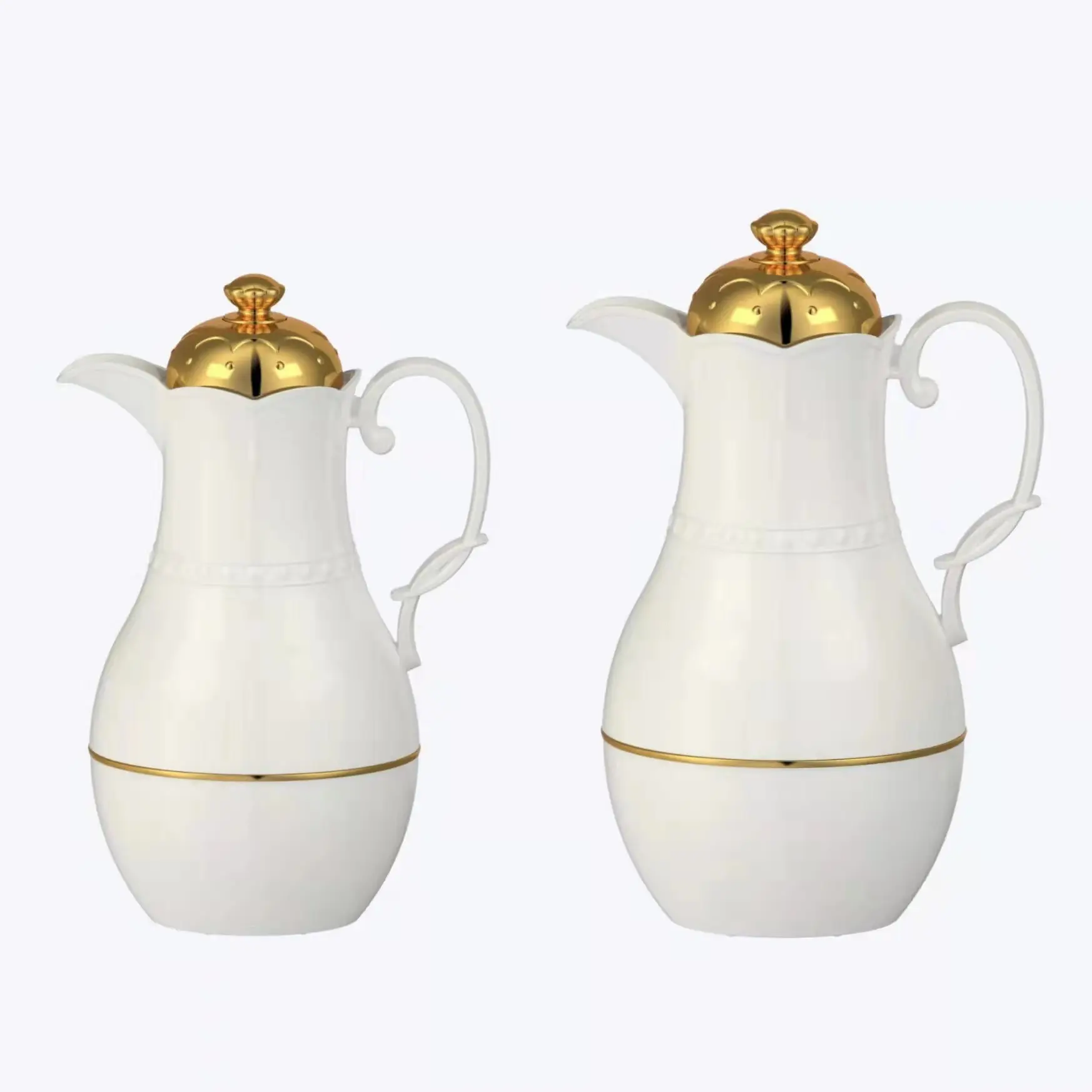 Carafe à café arabe en verre 2022, carafe à thé avec revêtement doré et aspect brillant, Thermos dellah pour café arabe