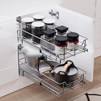 11 Zoll Rostfreier Moderner Schwerlast-Mehrschichtiger Küchen-Gewürzaufbewahrungsschrank Arbeitsplatten-Eckorganizer für Gewürze und Kleinteile