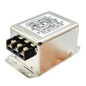 Filtre d'alimentation monophasé 220V CA CW4L2-20A-R à montage sur rail, anti-interférences, module de filtre sur rail 20A - Product Image 1
