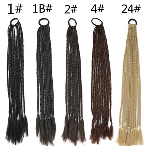 Perruque synthétique tressée à la main <span class=keywords><strong>africaine</strong></span> pour femme, cheveux au crochet, queue de cheval effet décoiffé, 50g, soie haute température à trois brins, double tissage à la machine - Product Image 3