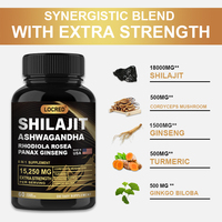 Vente en gros OEM privé Capsules de Shilajit de l'Himalaya Soutien énergétique et immunitaire amélioré Hommes et femmes 60 capsules