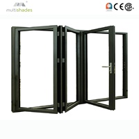 Fenêtre pliante horizontale en aluminium à multiples lamelles de qualité supérieure avec joint multi-points pour une utilisation en cuisine, résistante au vent et aux UV