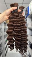 Rambut Manusia Basah dan Bergelombang untuk Kepang Tanpa Sambungan, Rambut Manusia Bergelombang Dalam untuk Kepang, Vendor Grosir Ekstensi Rambut Bundel