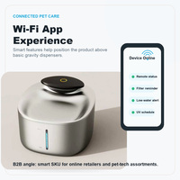 Fontaine à eau intelligente pour animaux de compagnie en acier inoxydable avec Wi-Fi et UV, distributeur d'eau automatique contrôlé par application, vente en gros OEM ODM pour chats et chiens