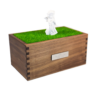 Urna de madera para mascotas de alta calidad, ataúd conmemorativo para perro, cachorro, gatito, suministros funerarios, urna de cremación, caja conmemorativa con tapa y etiqueta - Product Image 4